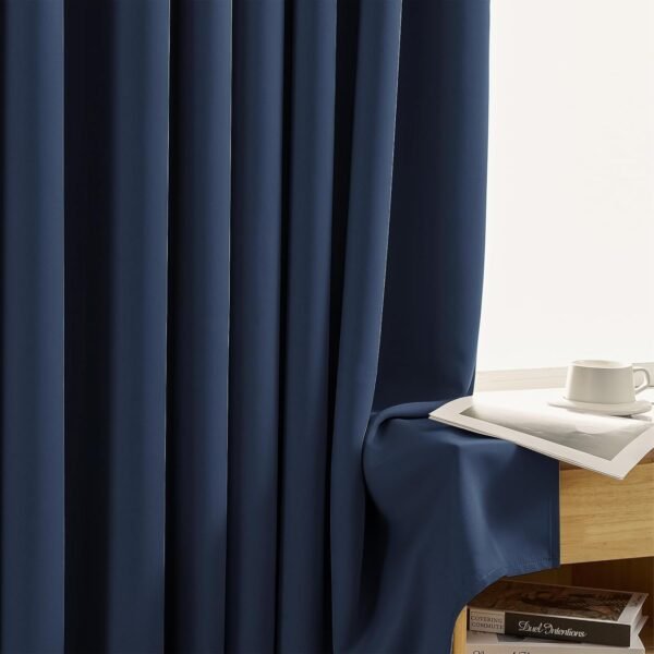 Navy Blue Blackout Curtains - 84" (2 Panels)