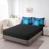 Ombre Blue Black Bedding Set