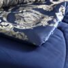 Satin Jacquard Comforter Set (Royal Blue)
