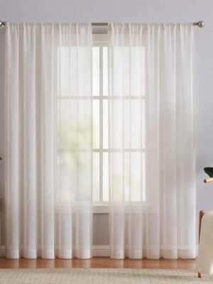 Linen Sheer Curtains (2 Panels)