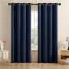 Navy Blue Blackout Curtains - 84" (2 Panels)