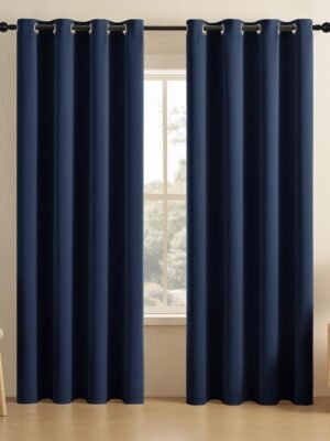 Navy Blue Blackout Curtains - 84" (2 Panels)