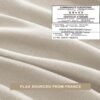 100% Pure French Linen Sheet Set – Queen Size, Natural Comfort All Year Round