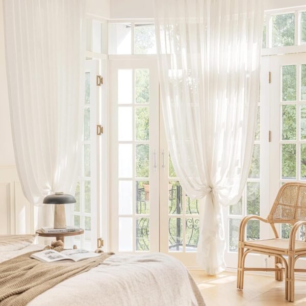 Linen Sheer Curtains (2 Panels)
